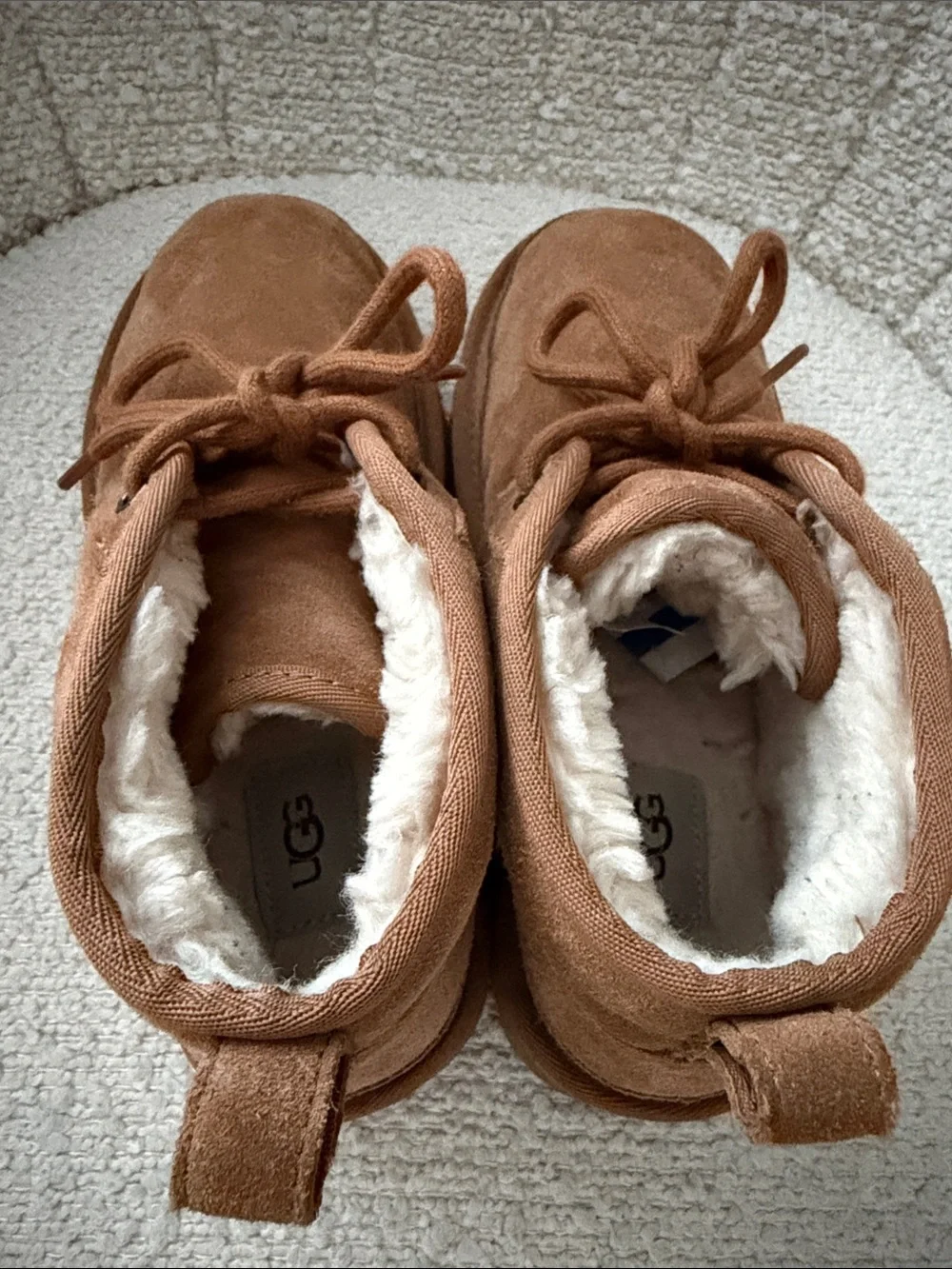 UGG Neumel Men’s Size 7 Chestnut Suede Shearling Lined Chukka Boots 1094239
